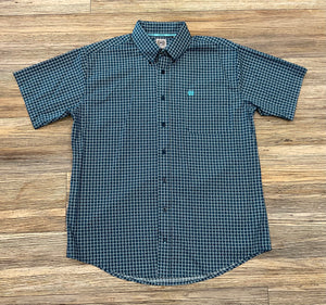 ‘’BENJAMIN’’ CINCH MEN’S BLUE SHORT SLEEVE SHIRT |MTW1111478