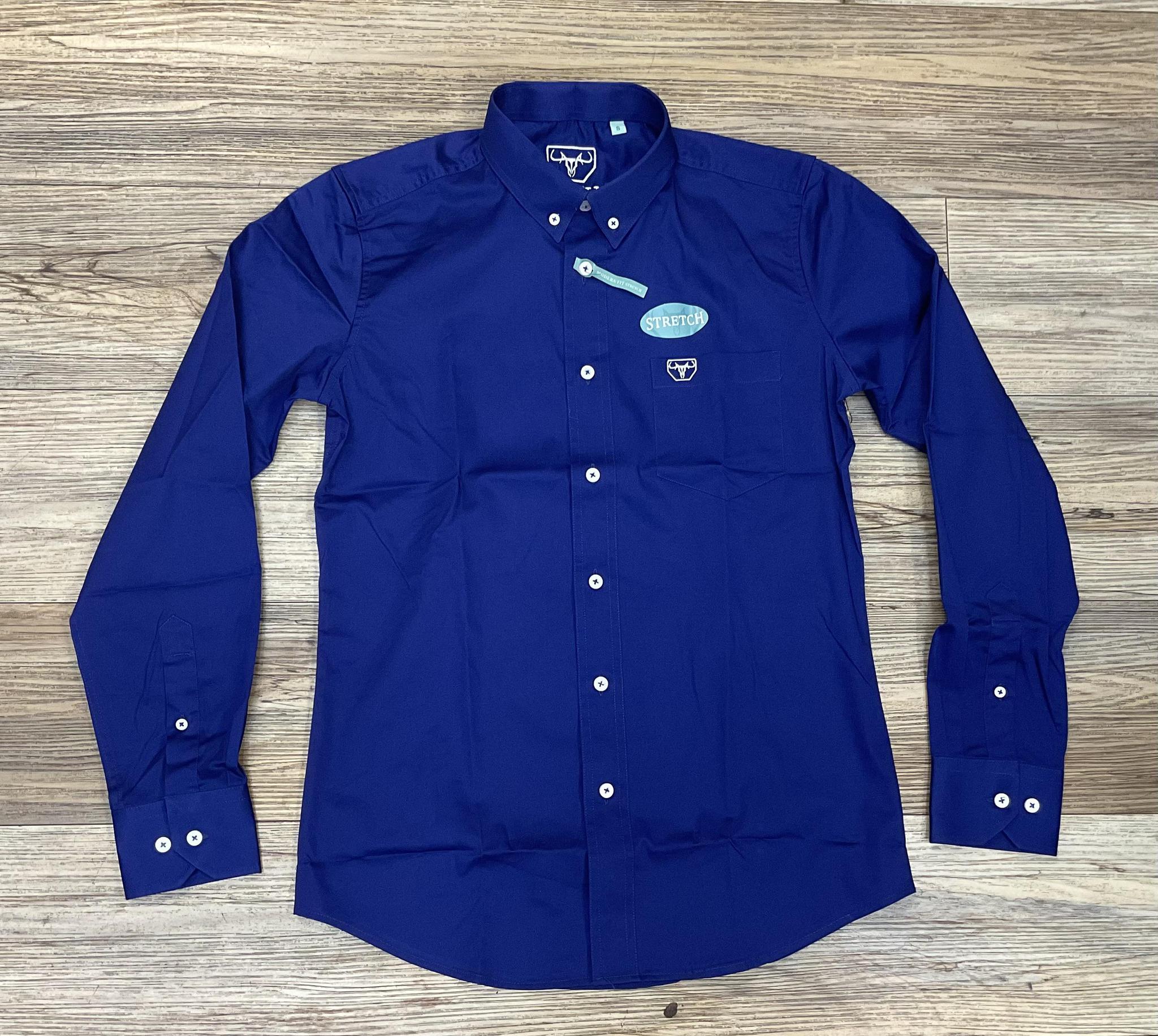 MEN’S ROYAL BLUE PLATINI WESTERN SHIRT |CPL9830