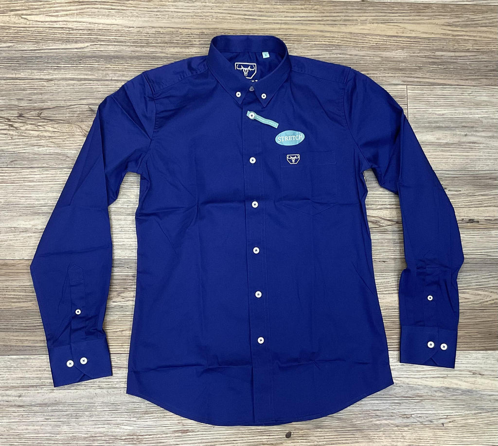 MEN’S ROYAL BLUE PLATINI WESTERN SHIRT |CPL9830