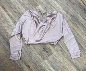 EMELY WARM TAUPE TOP