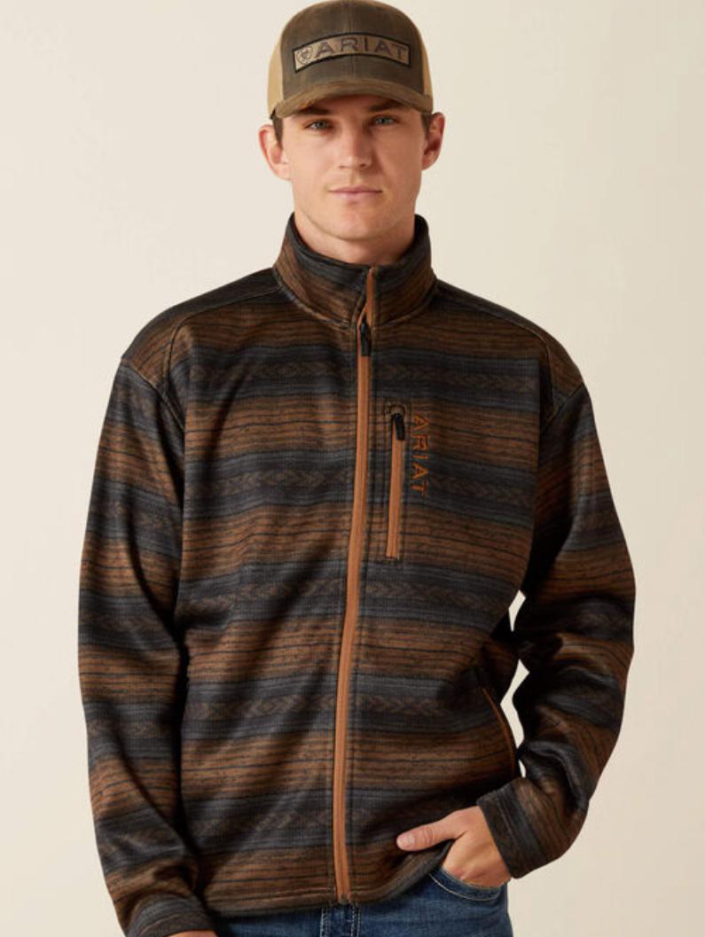 ARIAT CALDWELL FULL ZIP BROWN MEN SWEATER 10062605