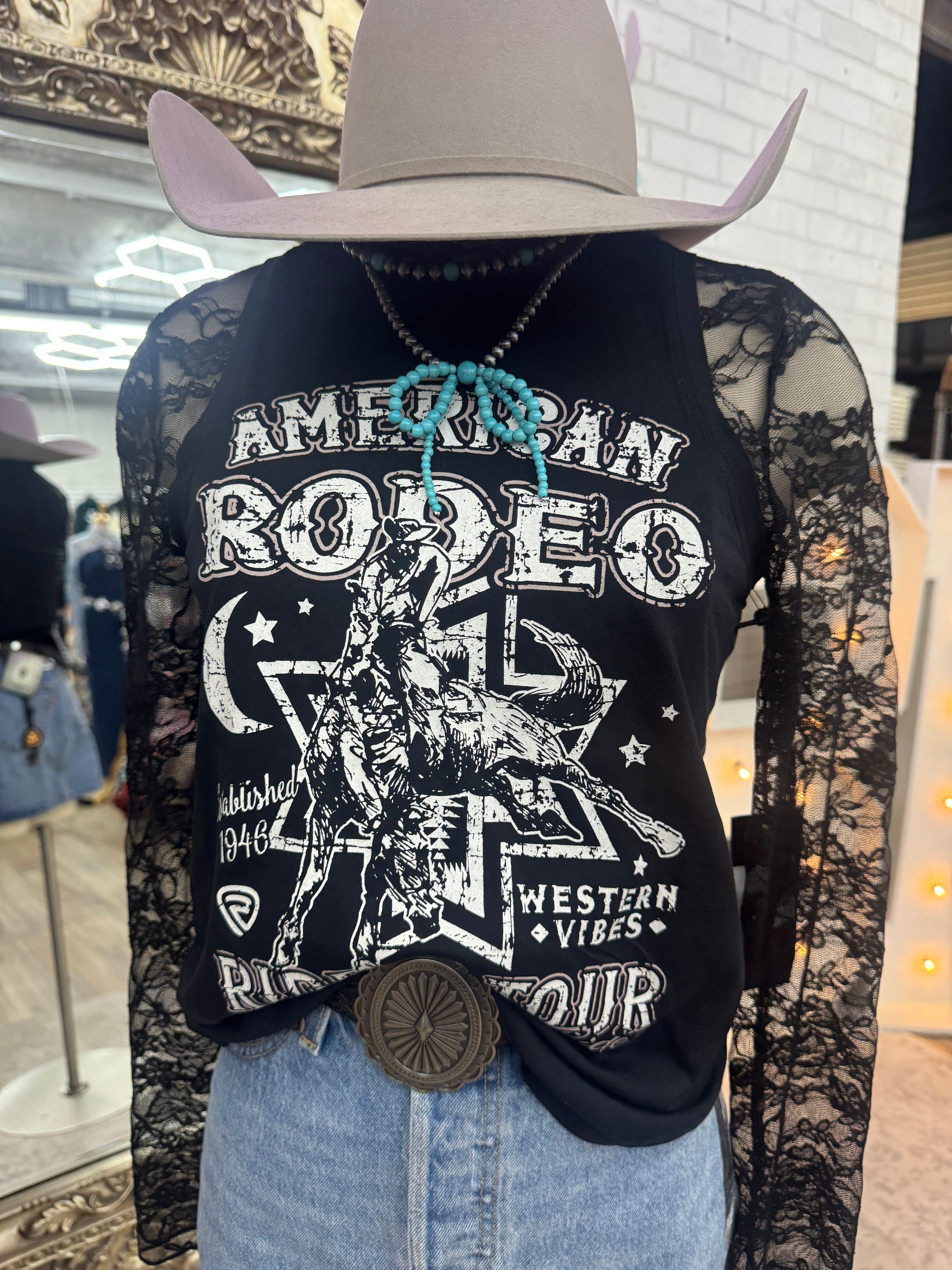 Women graphic tank black rock & roll | RRWT20R0YV