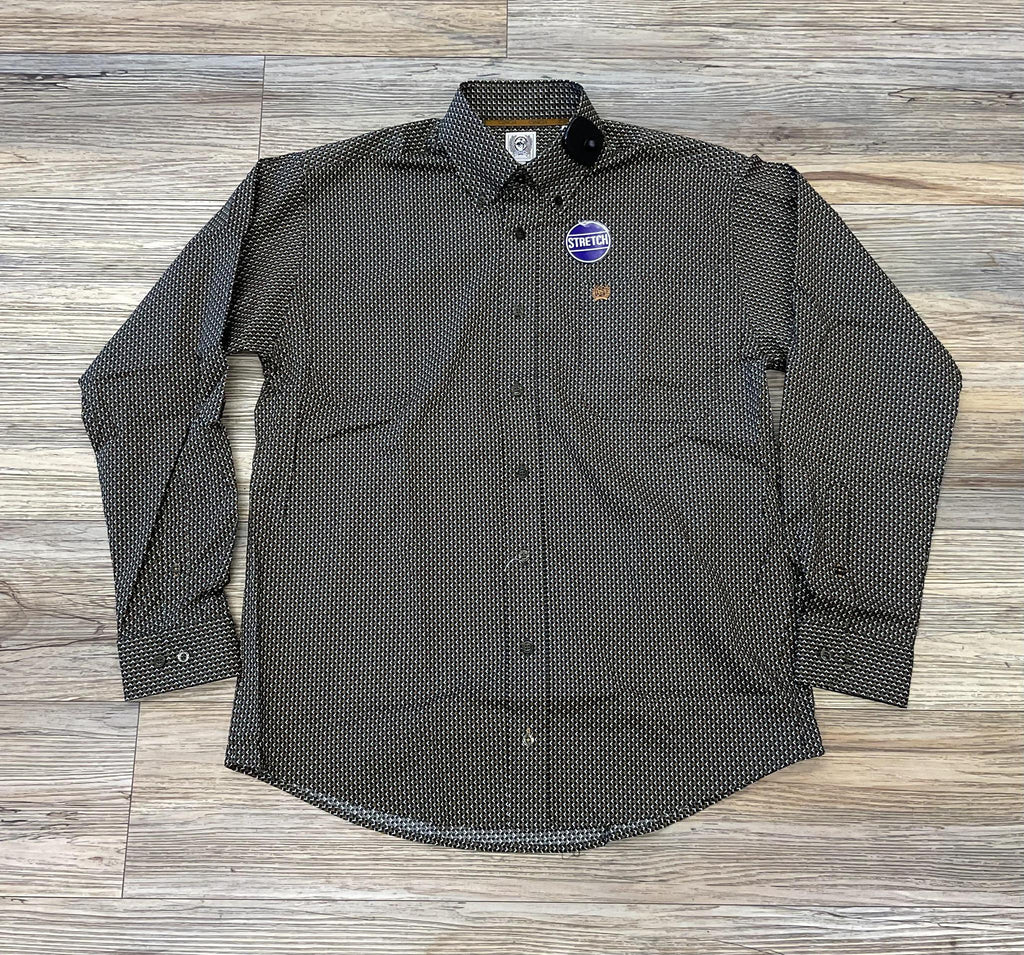 CINCH MEN'S  WESTERN SHIRT OLIVE / BLACK  | MTW1105664