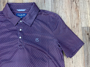 ‘’ZANDER’’ MENS PANHANDLE BLUE SNAP POLO |TM51T06658