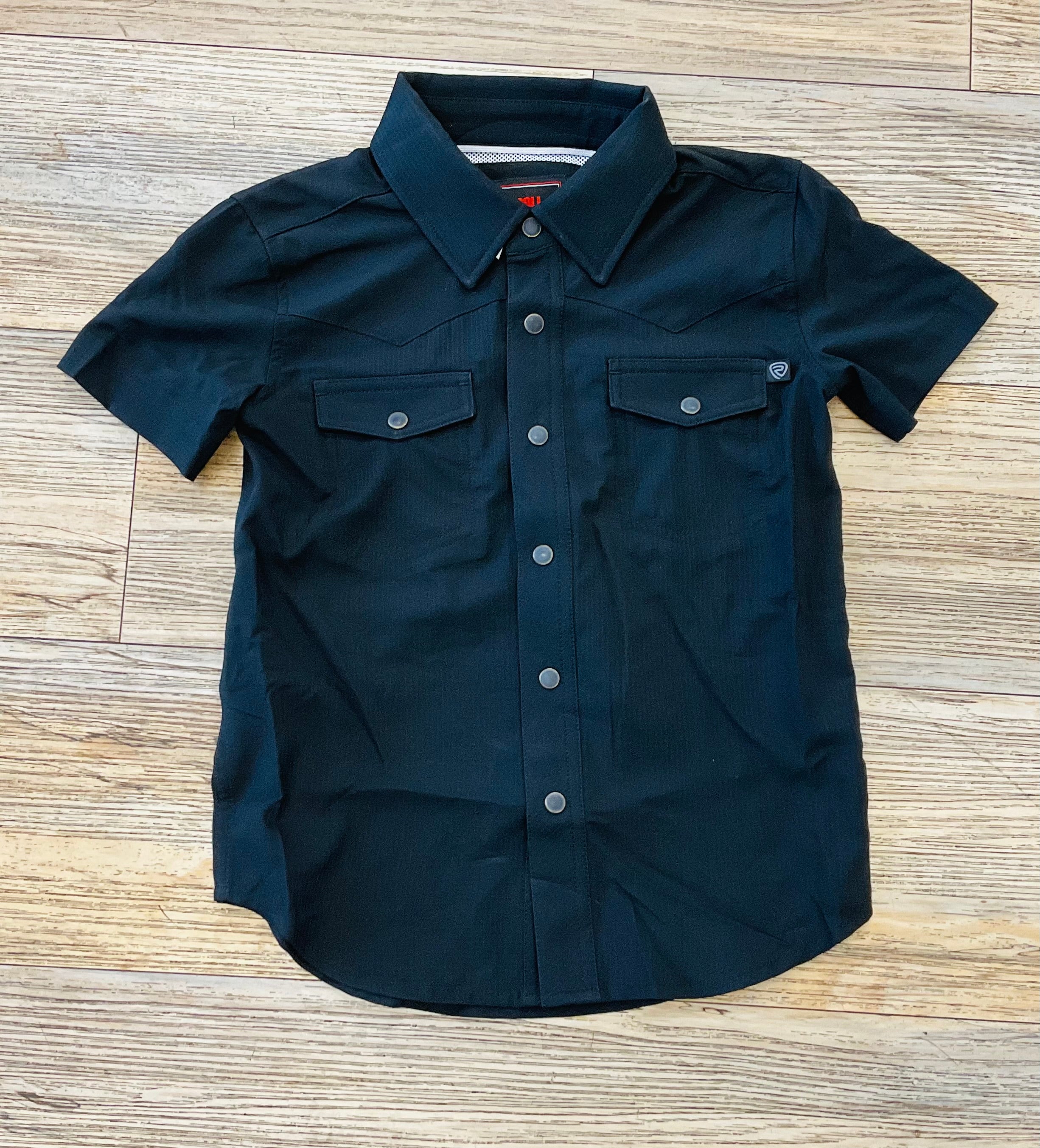BOYS ROCK & ROLL TEK SHORT SLEEVE SOLID  SHIRT | BBN5S02400