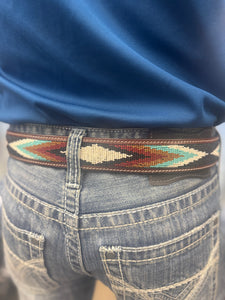 “ CHRISTIAN “ | MEN SOUTHERN WESTERN BEADED BELT KH-1119