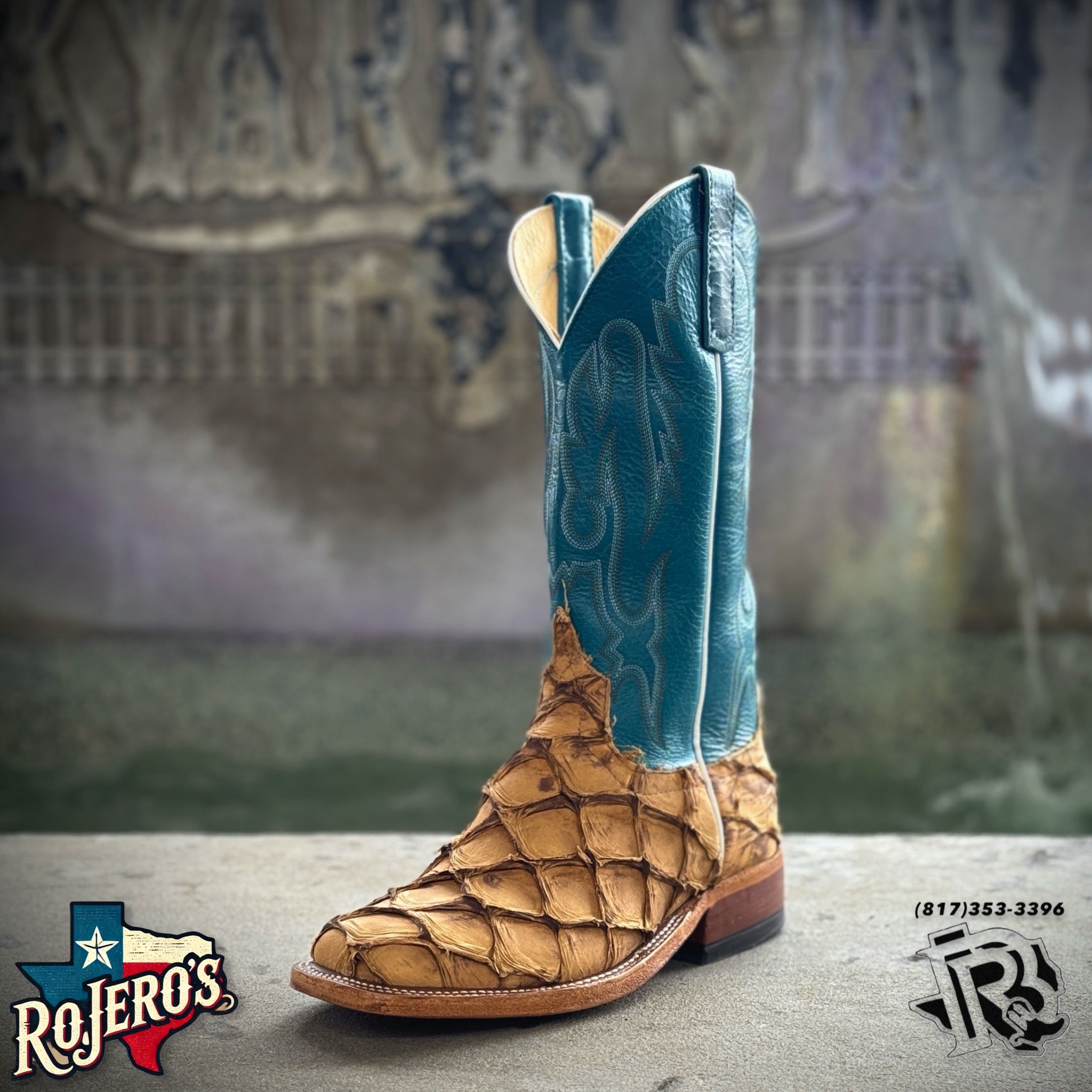 ANDERSON BEAN | FISH MEN SQUARE TOE WESTERN BOOTS MATTE