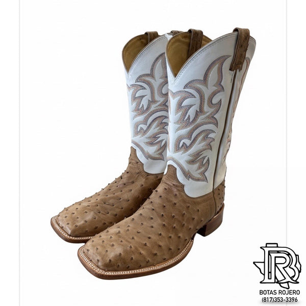 8572 | OSTRICH ORIGNAL | JUSTIN BOOTS | ANTIQUE TAN | SQUARE TOE
