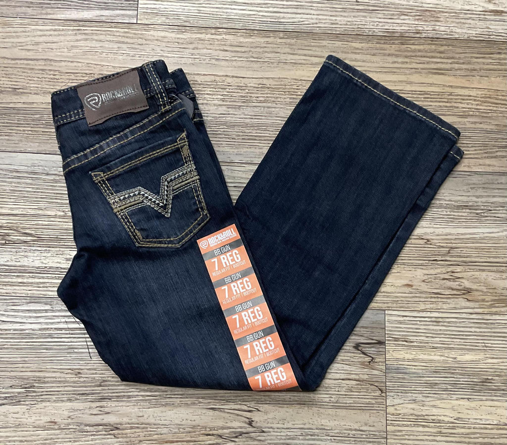 BOYS ROCK & ROLL REGULAR FIT | BOOTCUT DARK VINTAGE JEANS | BB0BD04973