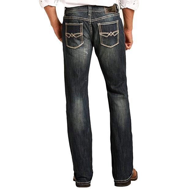 Rock and Roll Cowboy Reflex Pistol Straight Leg Mens Jeans GREEN LABEL