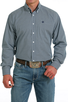 MENS long sleeve light blue cinch shirt |MTW1105568`