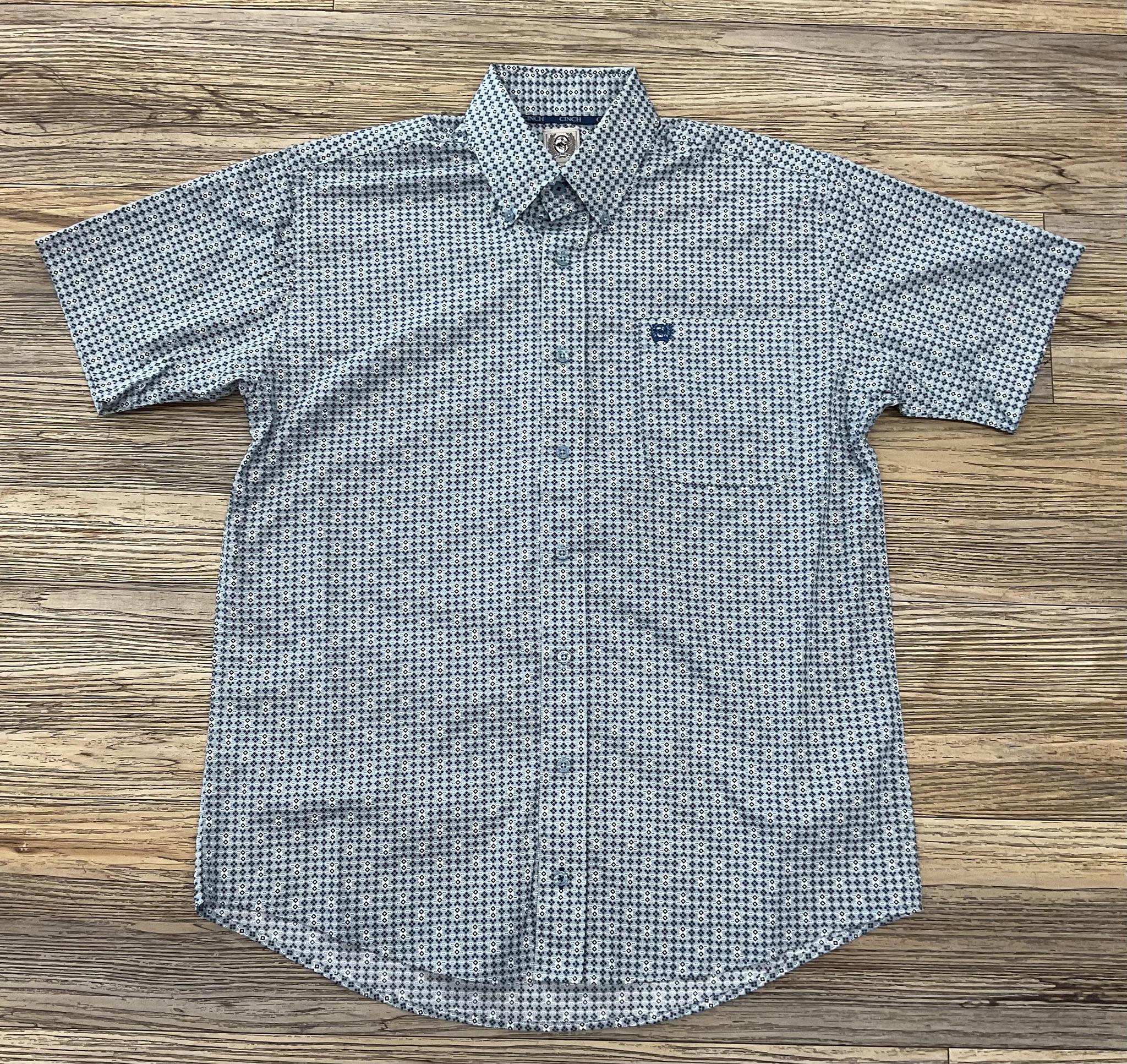 MEN’S CINCH SHORT SLEEVE GREEN SHIRT |MTW1111475