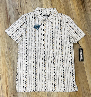 MEN’S ROCK & ROLL NATURAL AZTEC PRINTED POLO | BM51T06004