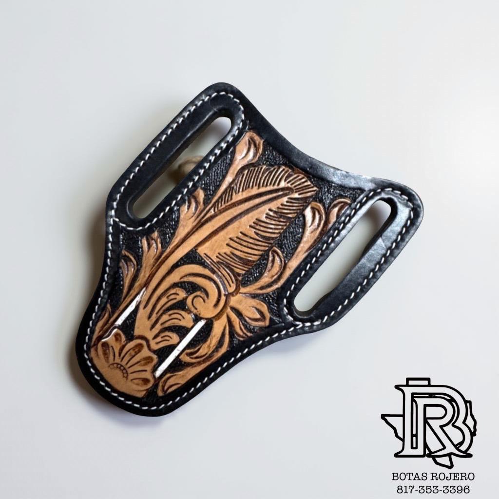 “ WADE “ | KNIFE SHEATH TOOLED LEATHER IRON SPUR ™️