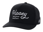 HOOEY YOUTH BLACK & WHITE EMBROIDERED LOGO SNAPBACK CAP| 2560T-BK-Y