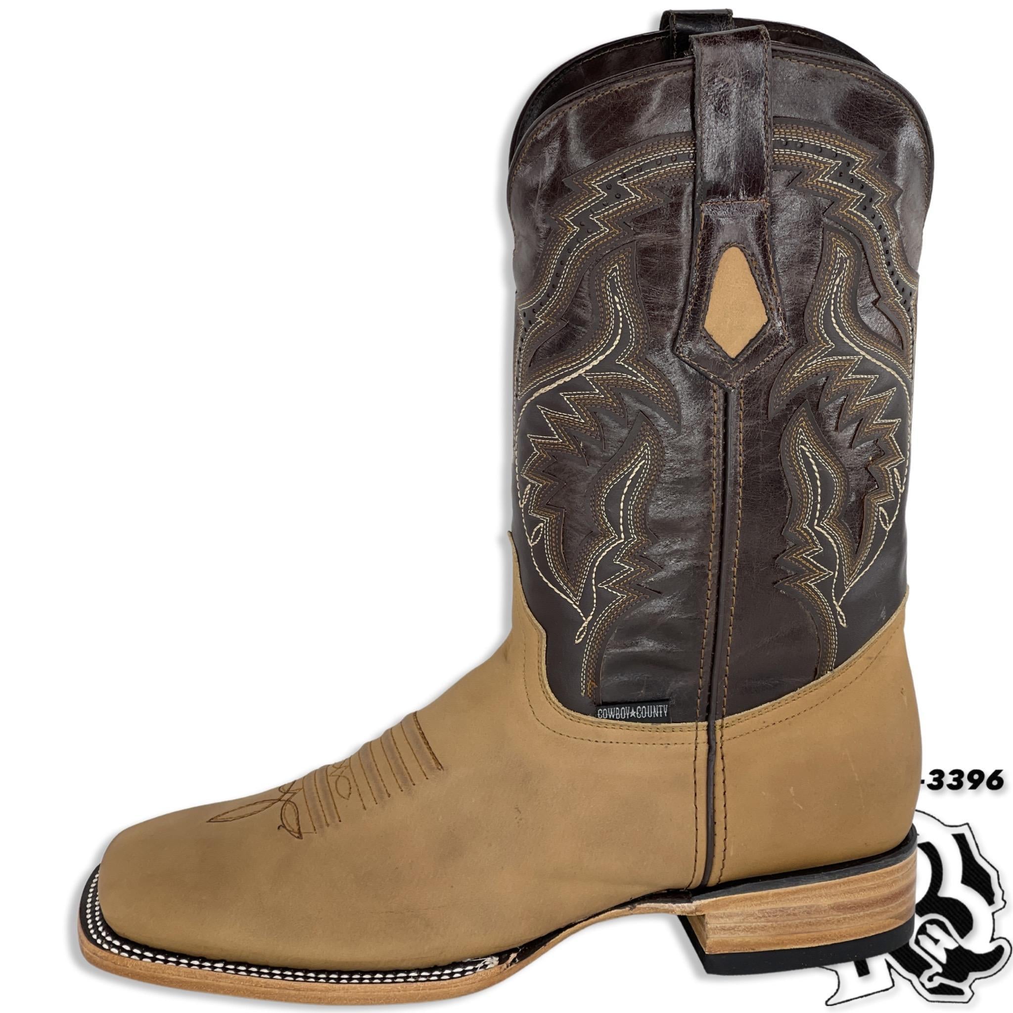 “ Hank “ | Men Western Boots Light Brown Square Toe Leather