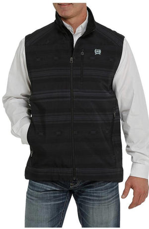 “ Tucker “ |CINCH MEN VEST BLACK TEAL LETTERS MWV1515014