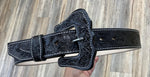 ‘’ HEATHER ’’ WOMENS TOOLED BLACK  BELT