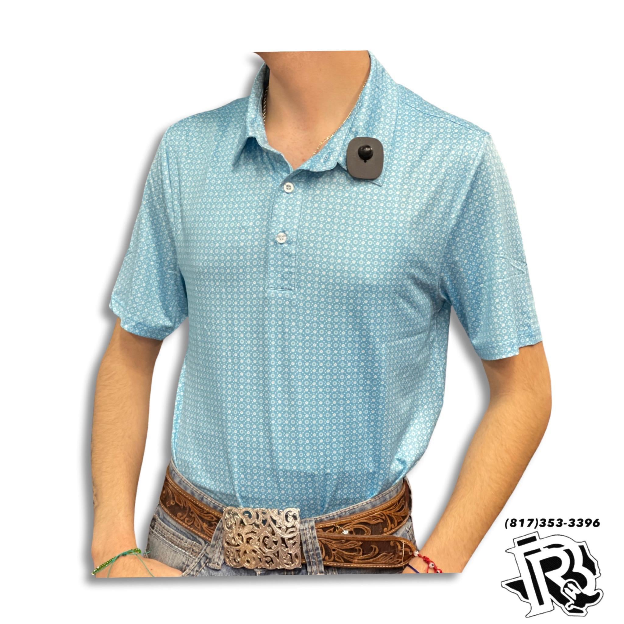 “ Waylon “ |  MENS PANHANDLE SHORT SLEEVE PRINTED POLO BLUE
