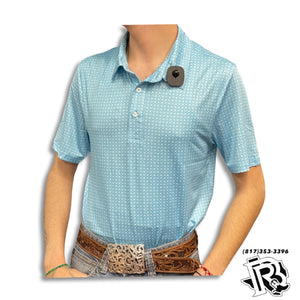 “ Waylon “ |  MENS PANHANDLE SHORT SLEEVE PRINTED POLO BLUE