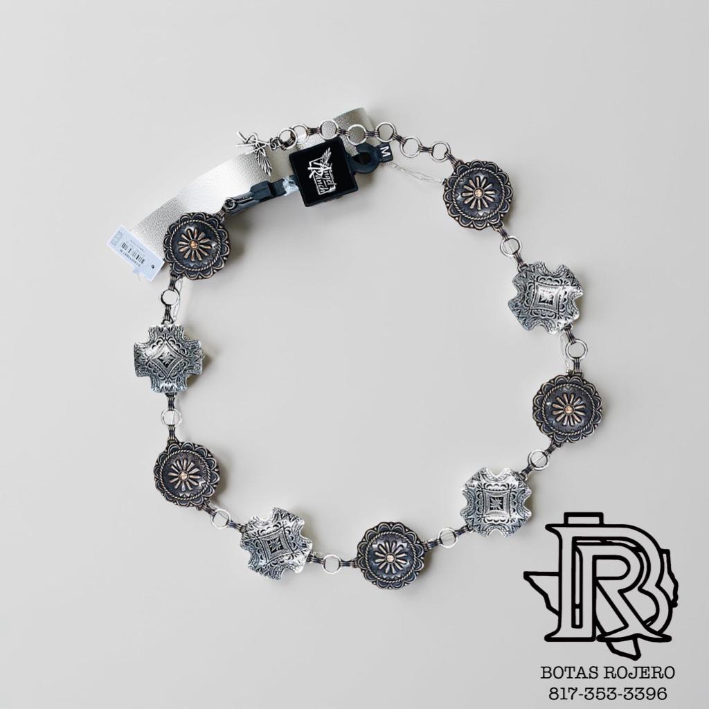 ANGEL RANCH WOMENS CHAIN BELT ENGRAVED CONCHOS MULTICOLOR | D140010697