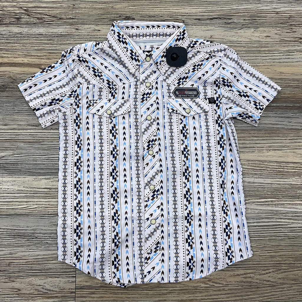 BOYS ROCK & ROLL TEK AZTEC NATURAL PRINT SHIRT |BBN3S05950