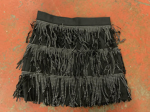 Gali black leather skirt