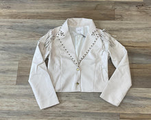 Load image into Gallery viewer, ‘’CAMI’’ LEATHER FRINGE CROPPED JACKET