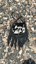 Load image into Gallery viewer, ‘’HEATHER’’ BLACK COWHIDE CROSSBODY PURSE