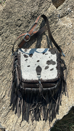 ‘’LAUREN’’COWHIDE CROSSBODY PURSE
