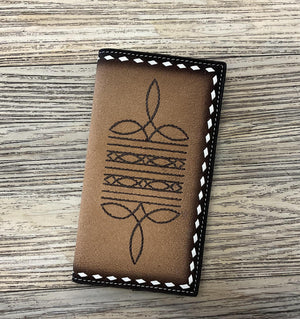 3D RODEO BOOT STITCH BROWN WALLET |D250016602