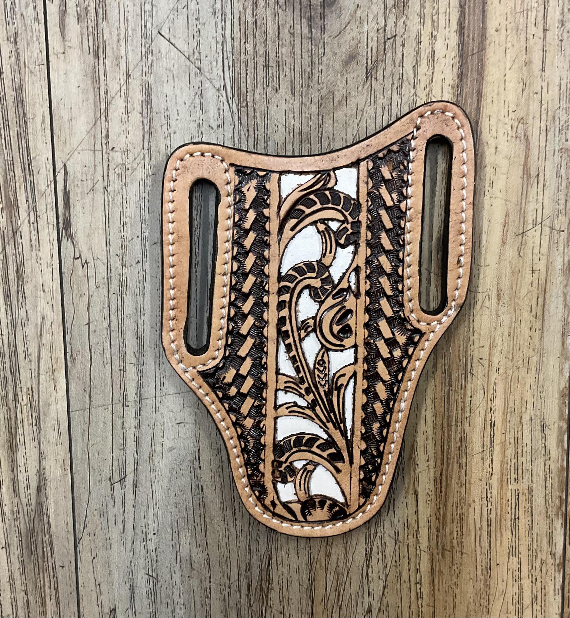‘’MARIO’’ | IRON SPUR WESTERN CO.  KNIFE SHEATH WESTERN TOOLED LEATHER