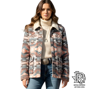 Malia “ | WOMEN WRANGLER JACKET GRIZZLY AZTEC PINK 112317279