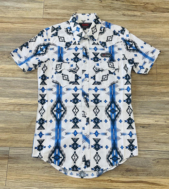 Mens Rock & Roll RRD short sleeve 2pkt aztec snap shirt | BMN3SO3930