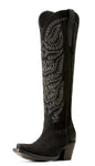 ARIAT WOMEN'S LARAMIE STRETCHFIT DISTRESSED BLACK SUEDE SNIP TOE WESTERN BOOT |10046988