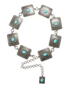 Ariat Western Belt Womens Chain Concho Scalloped Square |A1567433