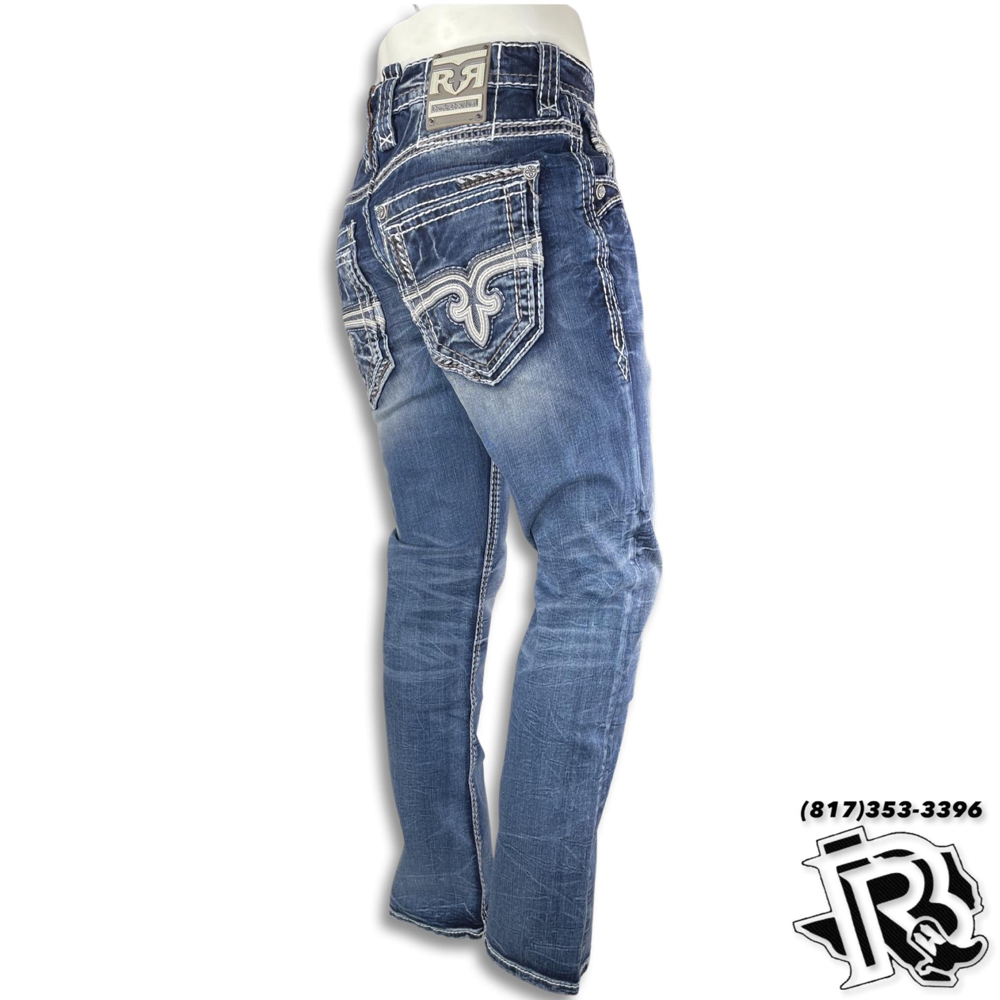 SLIM STRAIGHT | ROCK REVIVAL LIGHT BLUE JEANS ALLOY