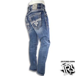 SLIM STRAIGHT | ROCK REVIVAL LIGHT BLUE JEANS ALLOY