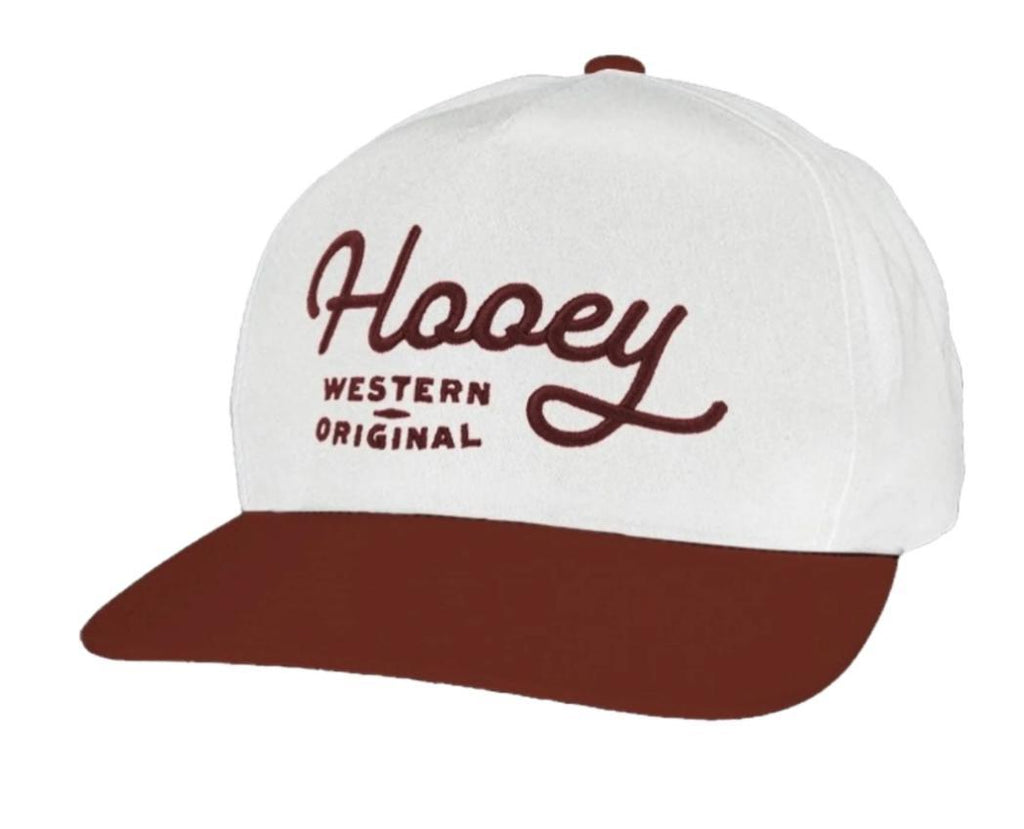 HOOEY MEN’S OG WHITE/MAROON 5 PANEL TRUCKER CAP | 2560T-WHMR