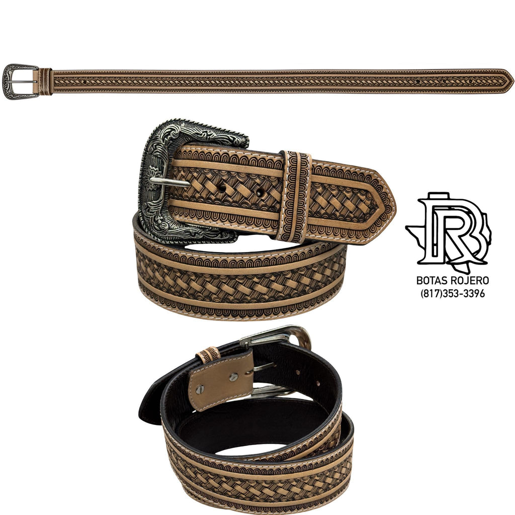 “ Vaquero Basket Weave “ IRON SPUR MEN WESTERN BELTS 2 INCH BASKET WEAVE