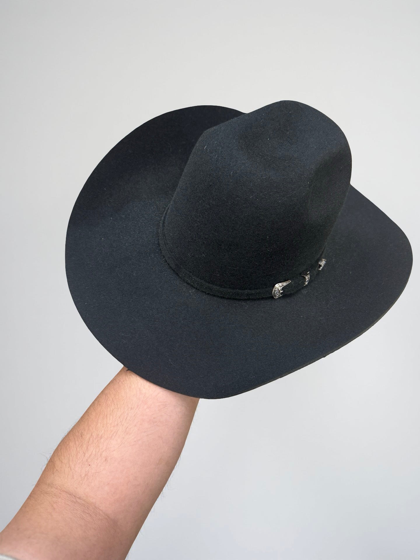 4X BLACK | IRON SPUR ™️ WOOL HAT CROWN 6” BRIM 4 1/4 “