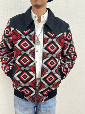 Ramsey ” | MENS WOOL AZTEC COAT POWER RIVER SCARLET | PRM092RZZD