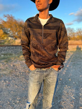 Load image into Gallery viewer, “ Philip  “ | Men Cinch Olive Printed Half Zip Men&#39;s Pullover MWK1558002