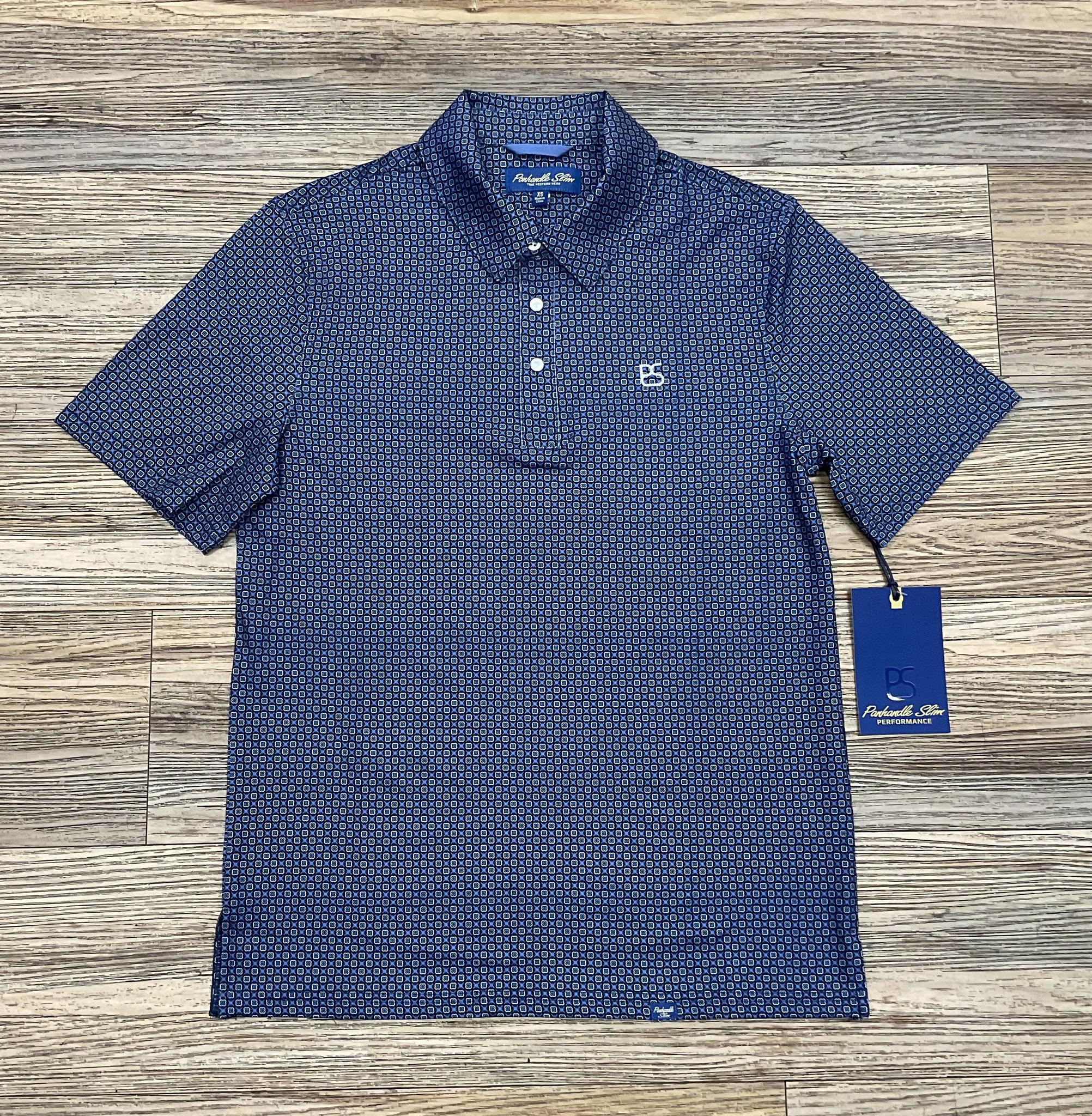 ‘’ALAN’’ MENS PANHANDLE NAVY POLO SHIRT |TM51T05712