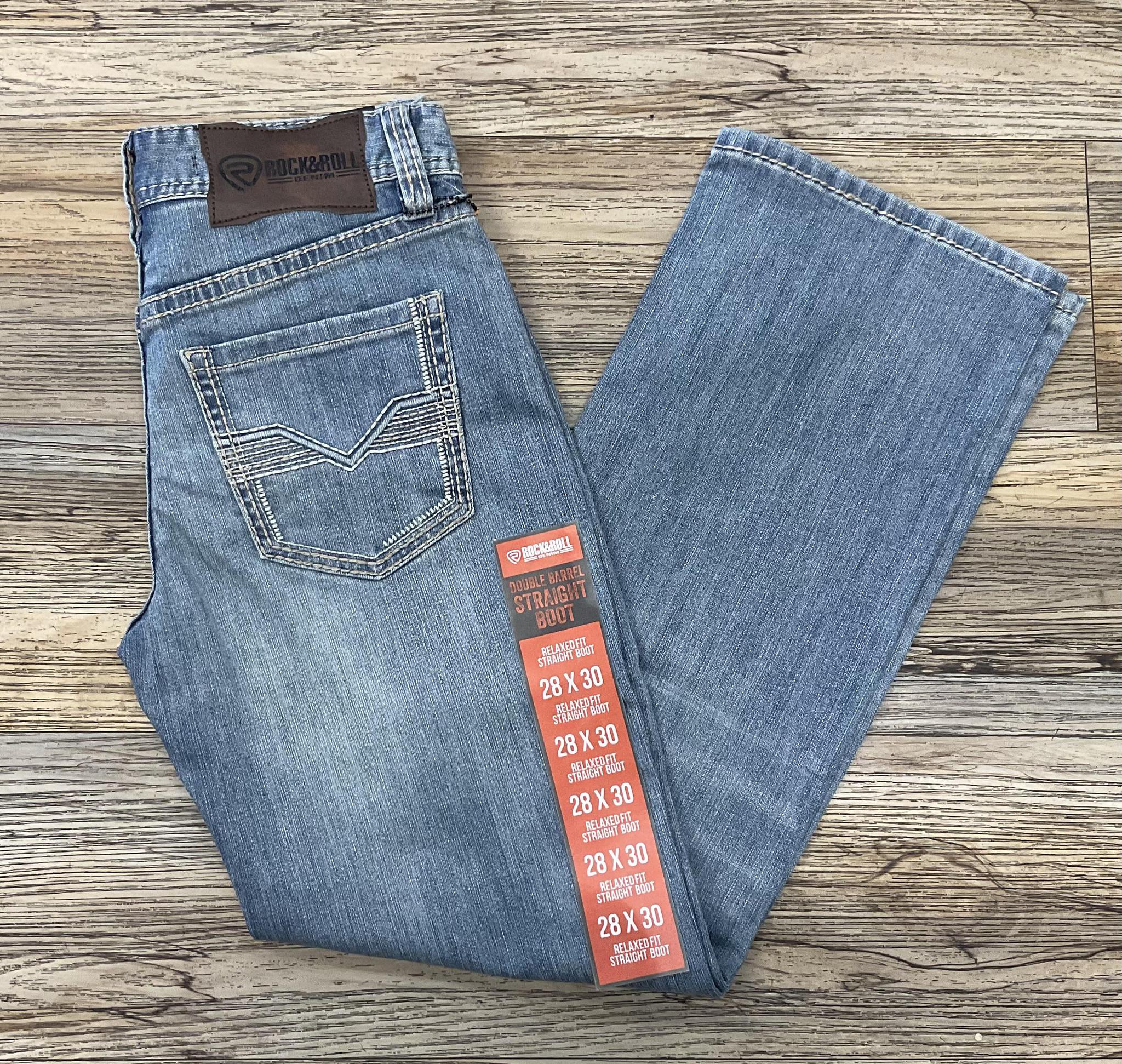 Men’s Rock & Roll Double Barrel Straight Boot Light Vintage Jeans |BM0SD06125 Red Label