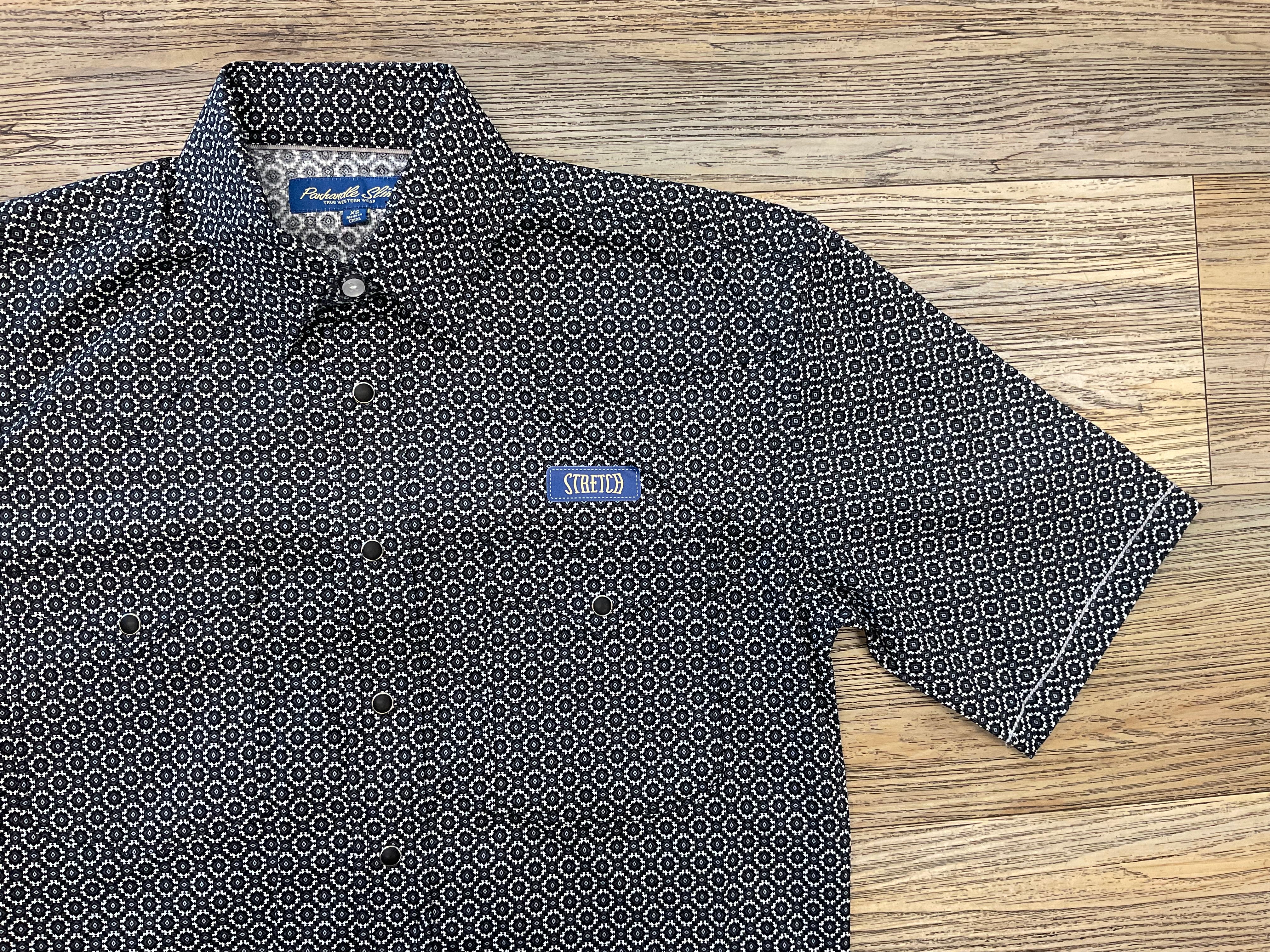 ‘’ADAN’’ MEN’S PANHANDLE BLACK SHORT SLEEVE SHIRT |RMN3S06550