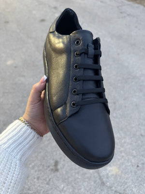ALUCIN BLACK LEATHER SHOE