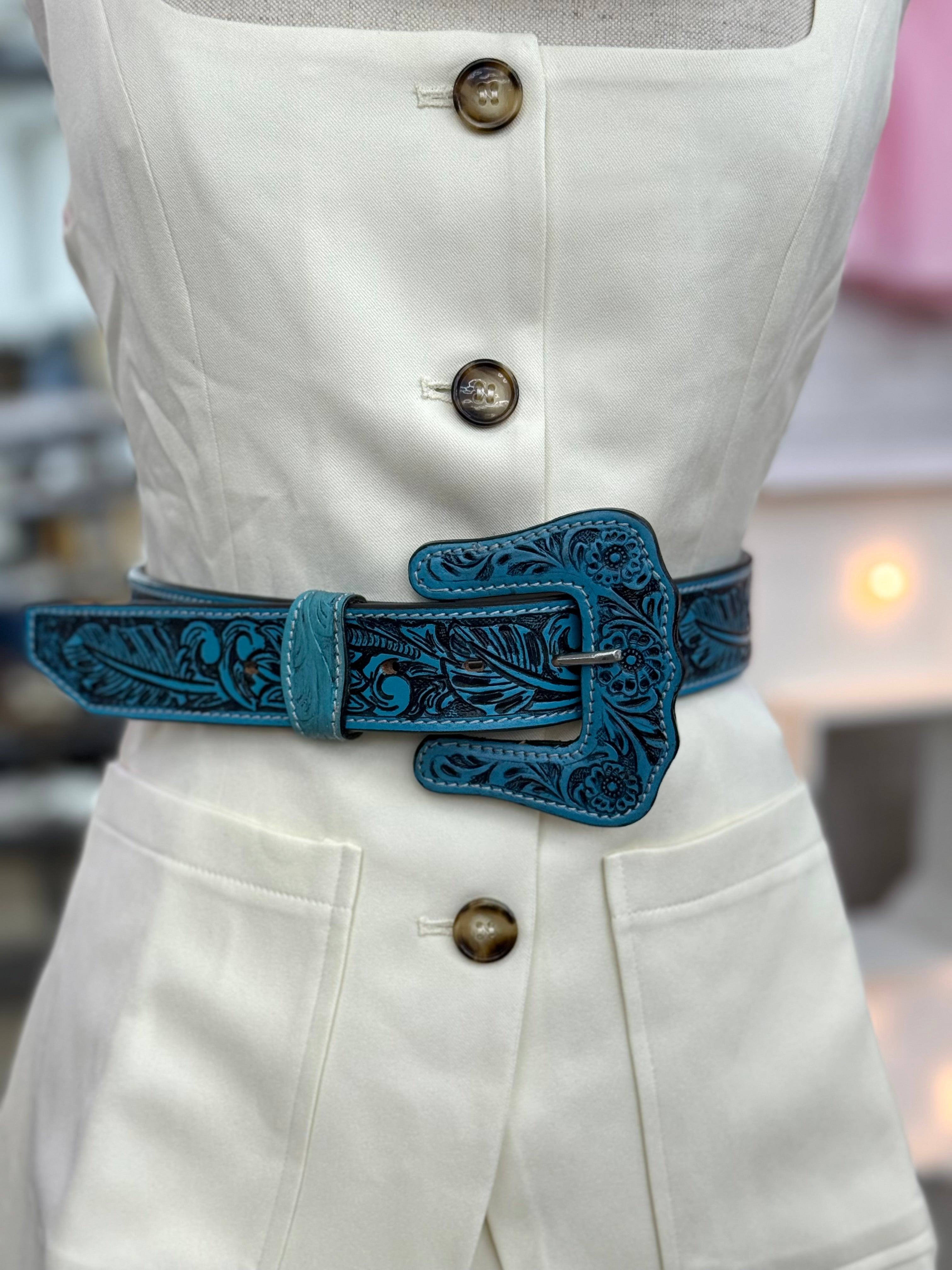 ‘’ HEATHER ’’ WOMENS TURQUOISE  BELT