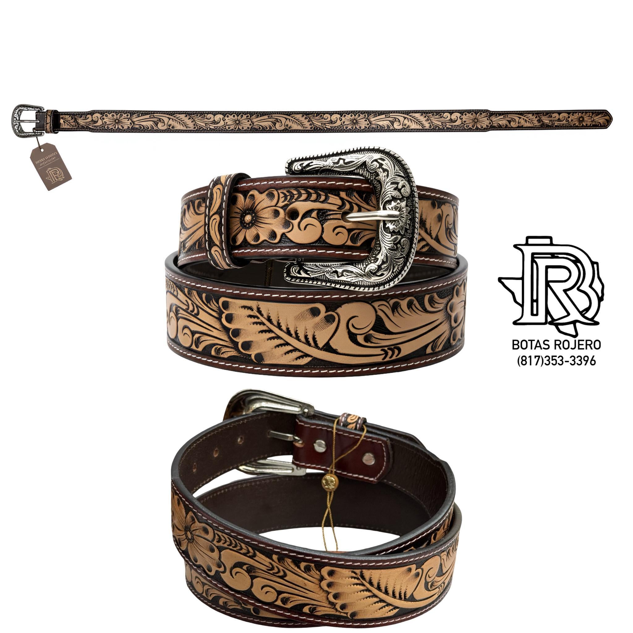“ EL DORADO TOOLED BELT “ | IRON SPUR WESTERN BELT 1.75 INCH TO 1.5 INCH BELT