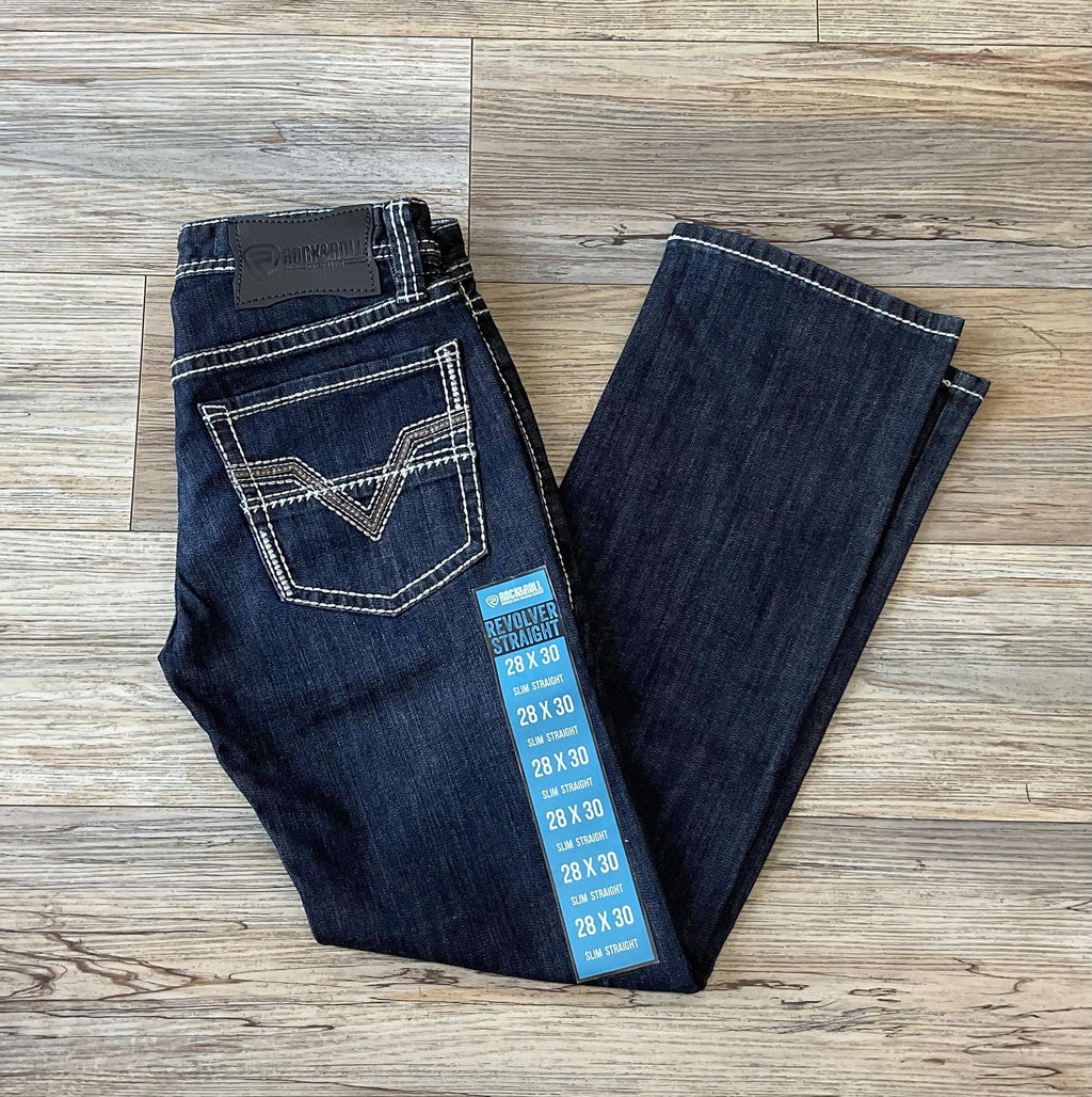 MENS ROCK & ROLL SLIM STRAIGHT  MEDIUM VINTAGE JEANS  |BM1RD03119 BLUE LABEL